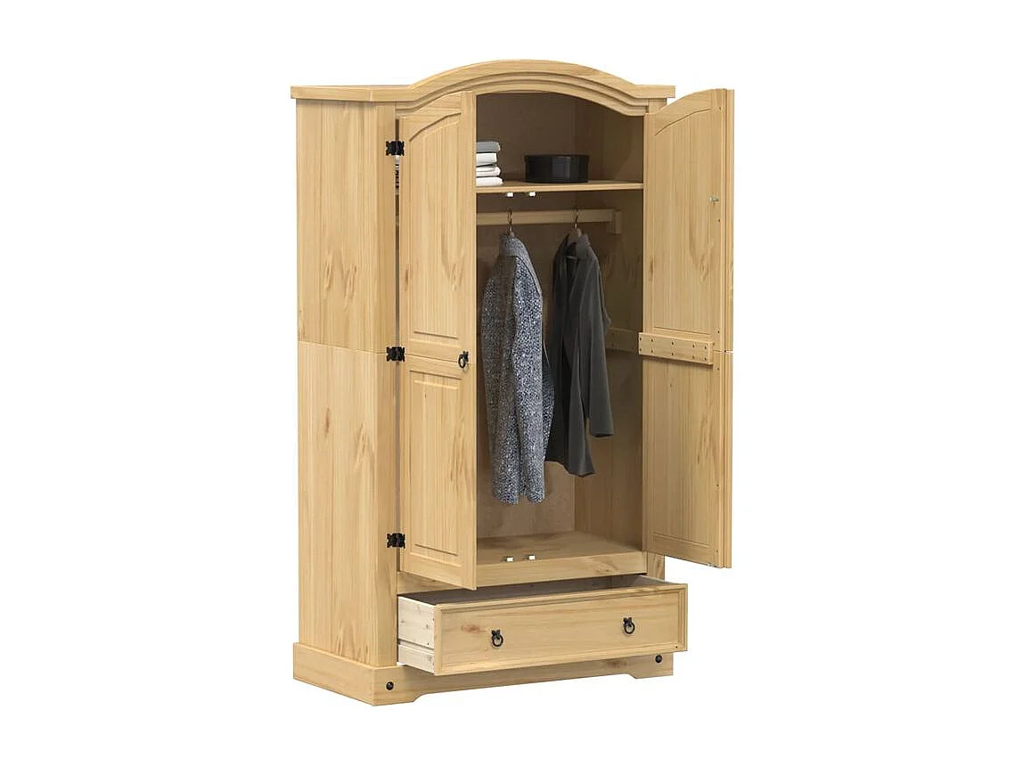 Garde-robe Corona 102x52x186 bois de pin massif