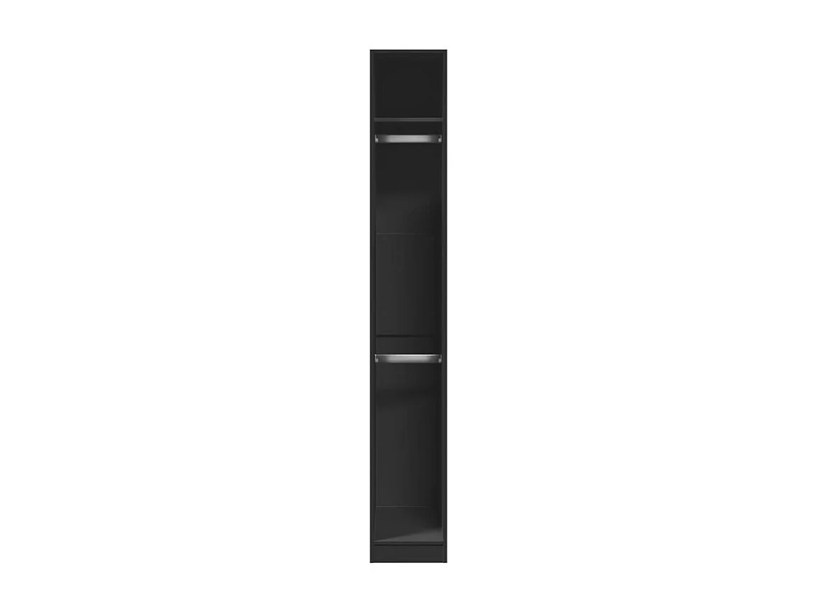 Armoire dressing 2 penderie 1 étagère 30cm - Collection Laker-Noir