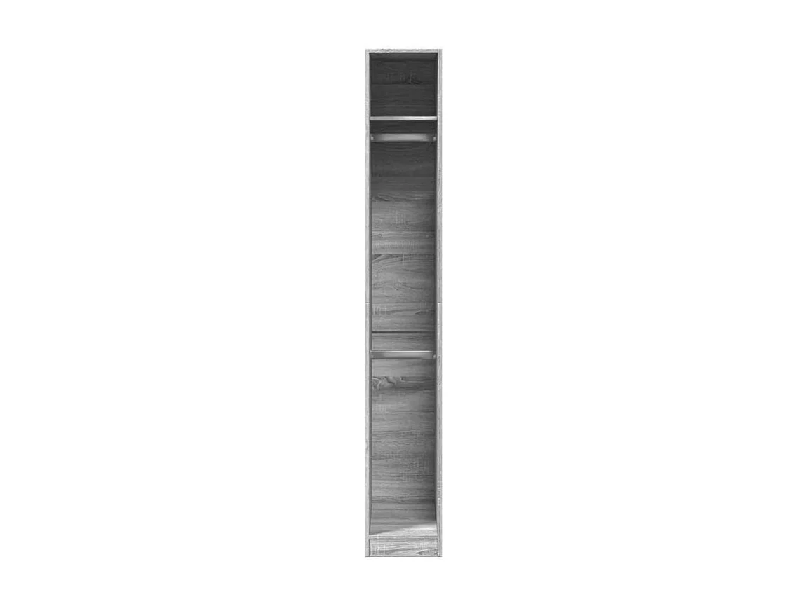Armoire dressing 2 penderie 1 étagère 30cm - Collection Laker-Noir