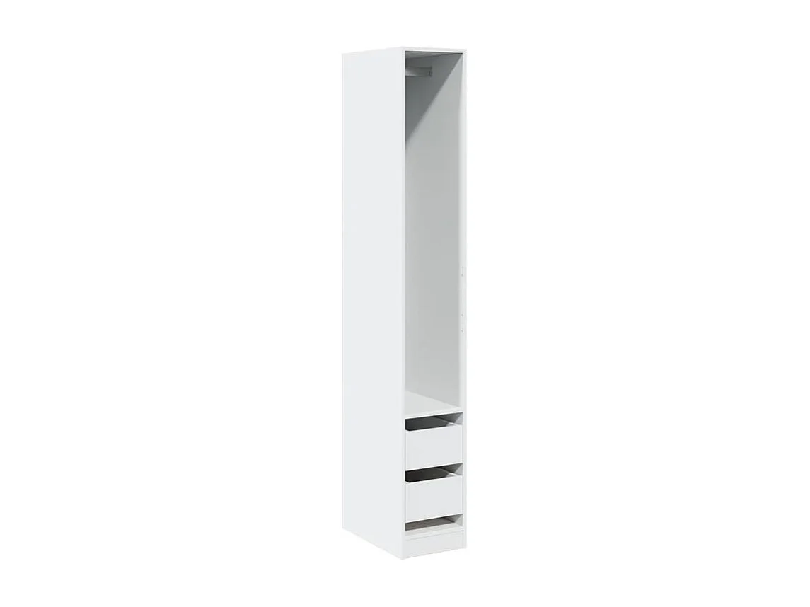 Armoire dressing 1 penderie 2 tiroir 30cm - Collection Kodok-Blanc