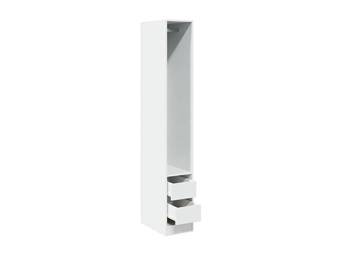 Armoire dressing 1 penderie 2 tiroir 30cm - Collection Kodok-Blanc