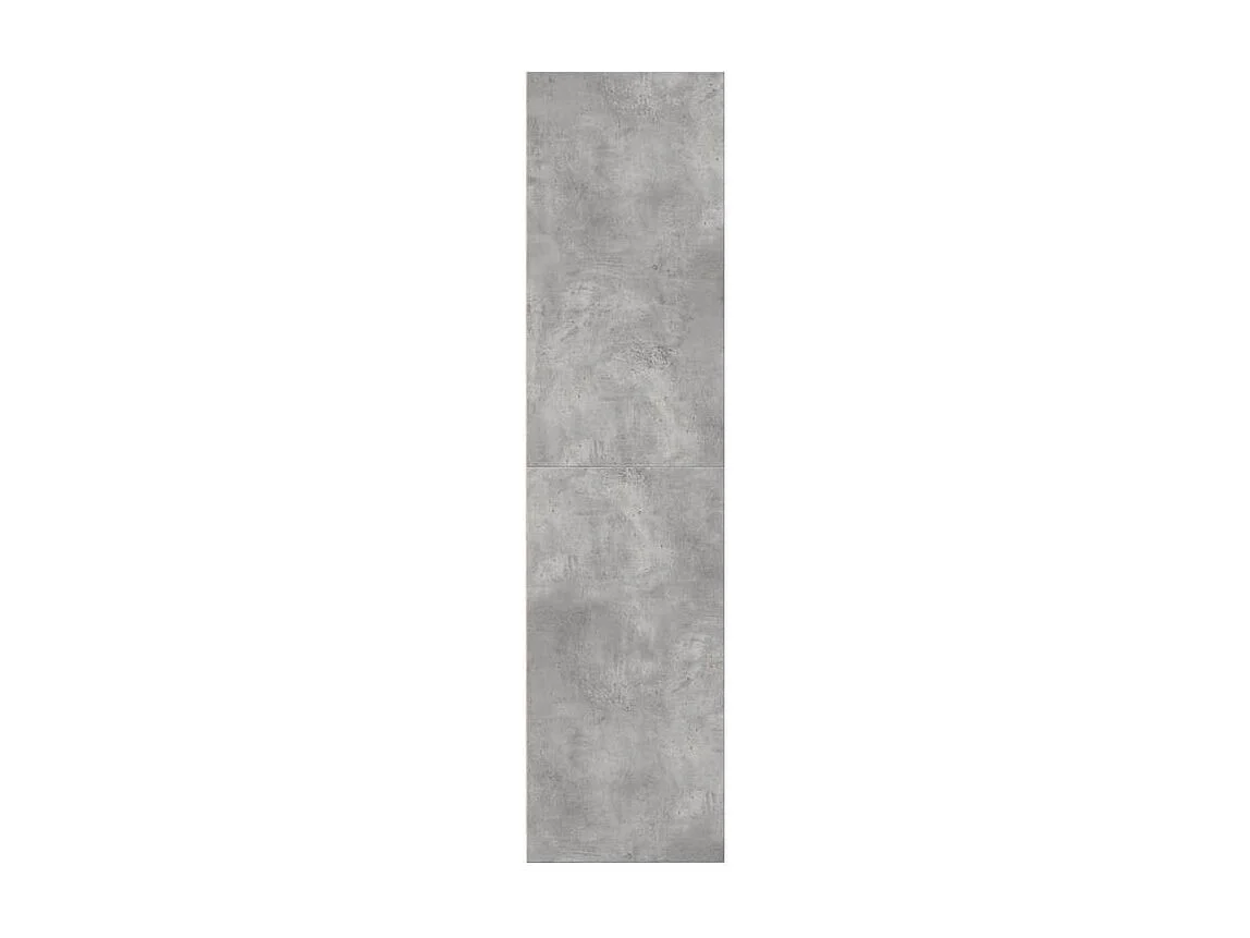 Armoire dressing 2 penderie 1 étagère 80cm - Collection Laker-Gris béton