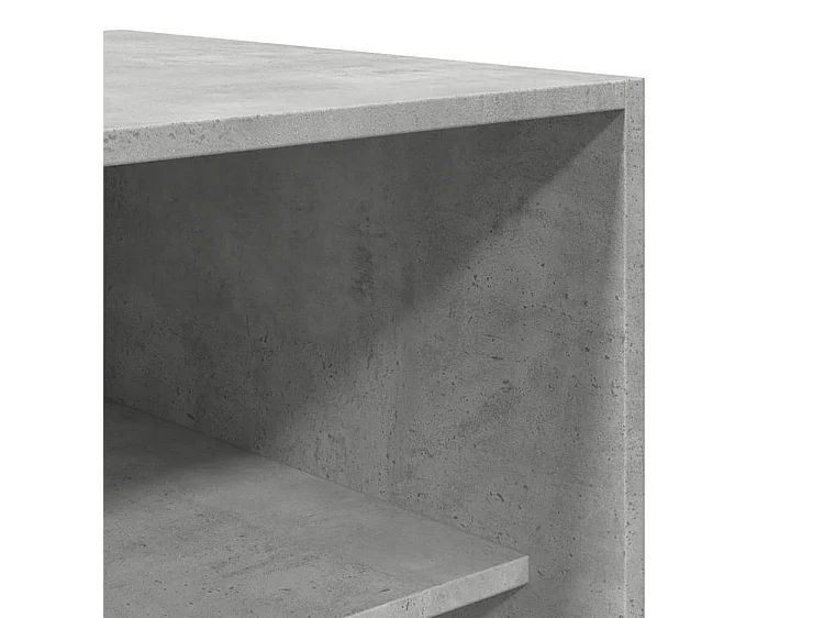 Armoire dressing 2 penderie 1 étagère 80cm - Collection Laker-Gris béton