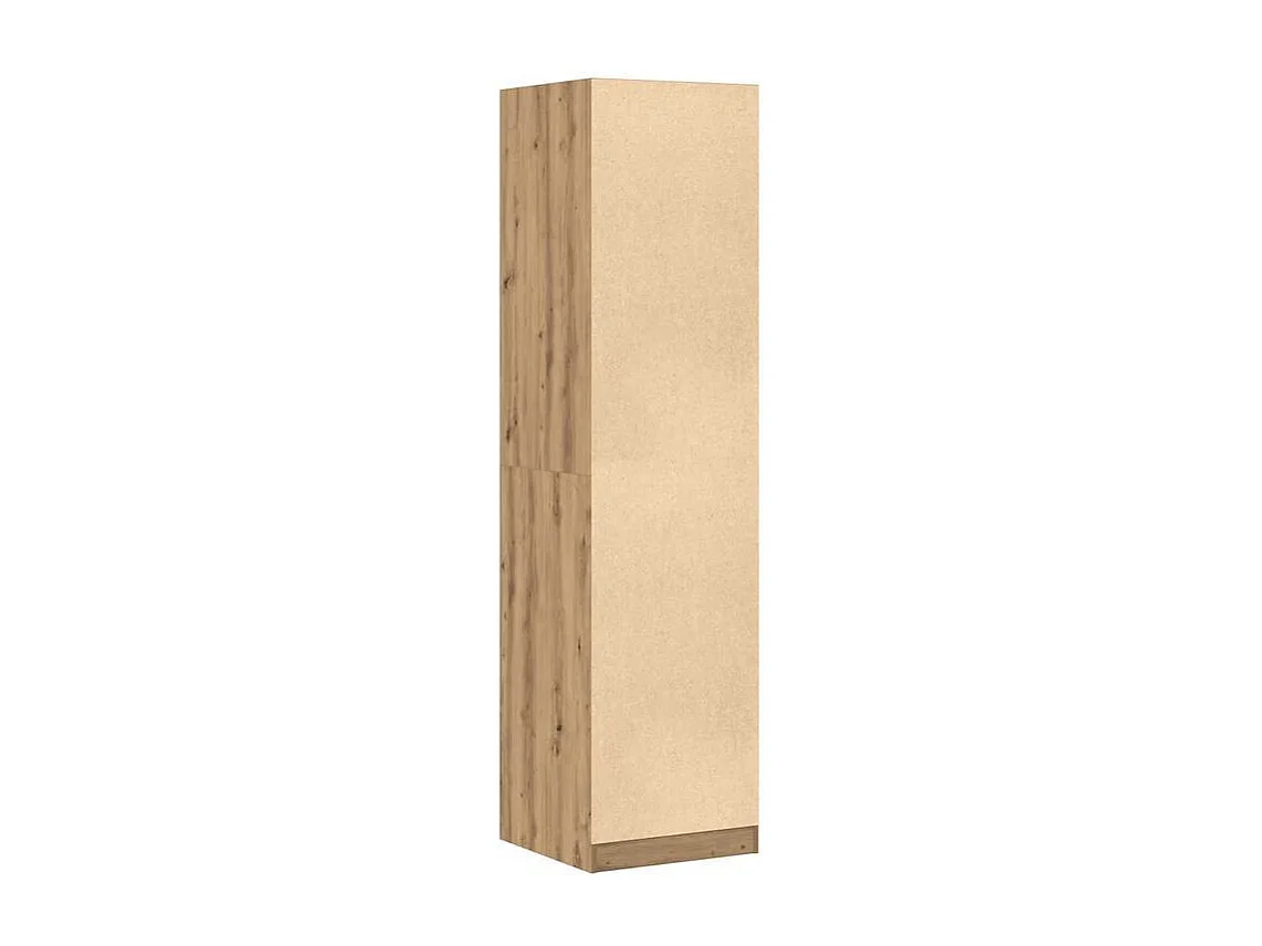 Armoire dressing 1 penderie 2 tiroir 50cm - Collection Kodok-Marron clair
