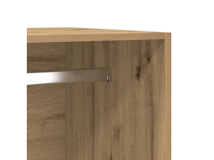 Armoire dressing 1 penderie 2 tiroir 50cm - Collection Kodok-Marron clair