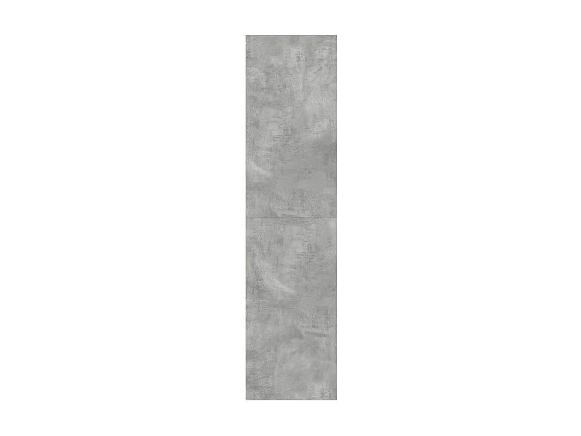 Armoire dressing 2 penderie 1 étagère 100cm - Collection Laker-Gris béton
