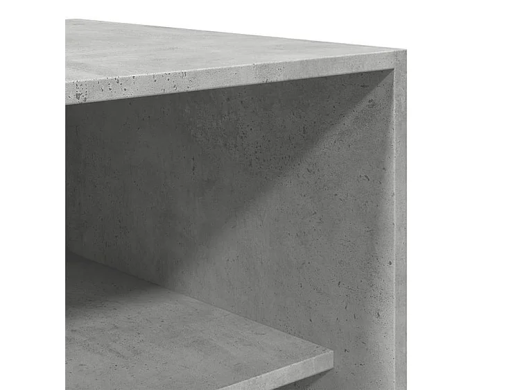 Armoire dressing 2 penderie 1 étagère 100cm - Collection Laker-Gris béton