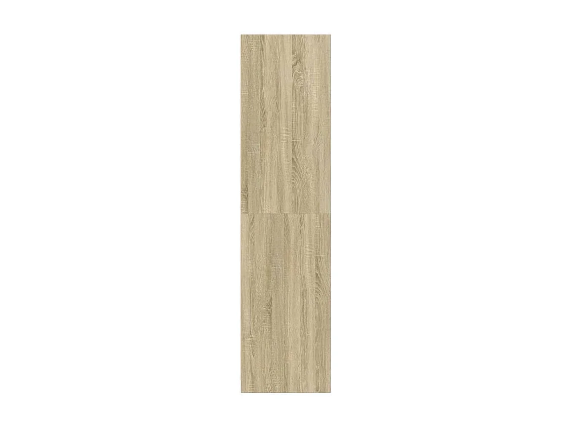 Armoire dressing 2 penderie 1 étagère 100cm - Collection Laker-Chêne clair