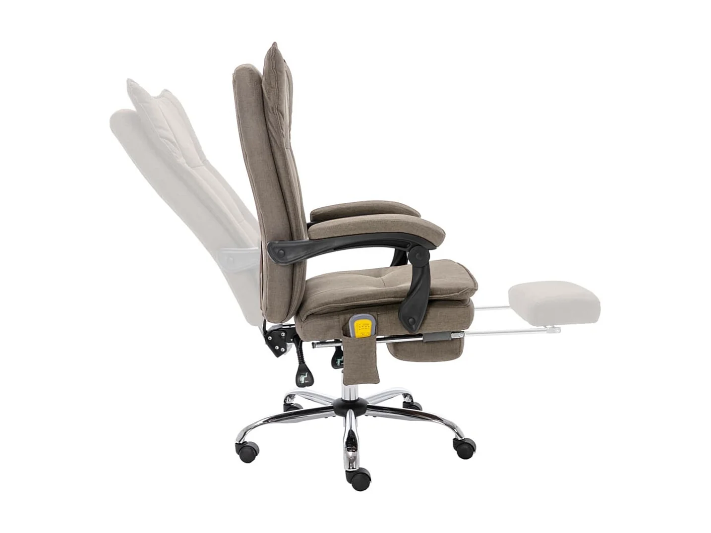 Chaise de bureau de massage Taupe Tissu 2