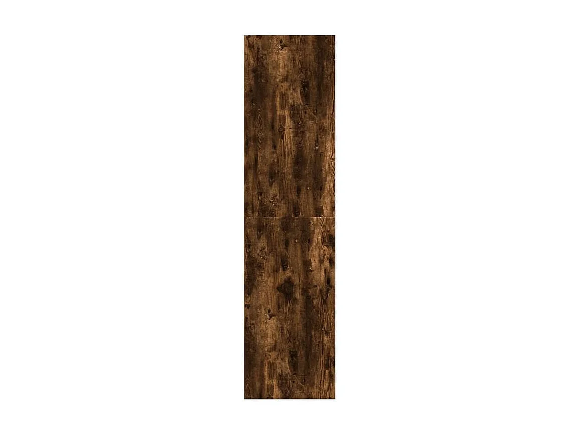Armoire dressing 2 penderie 1 étagère 80cm - Collection Laker-Marron fumé