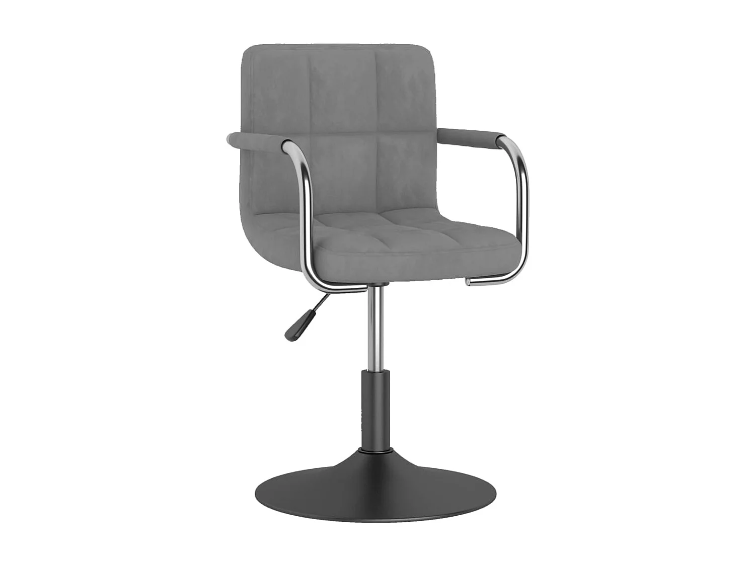 Chaise pivotante de bureau Gris clair Velours 15