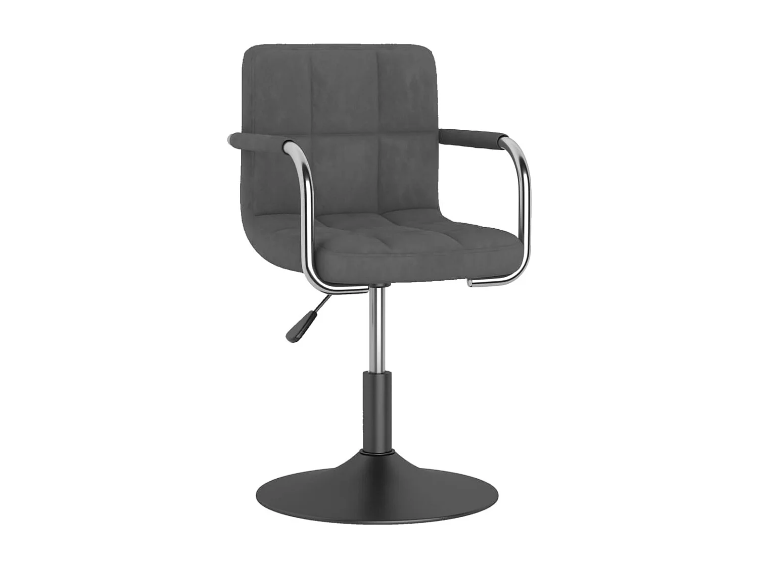 Chaise pivotante de bureau Gris foncé Velours 18