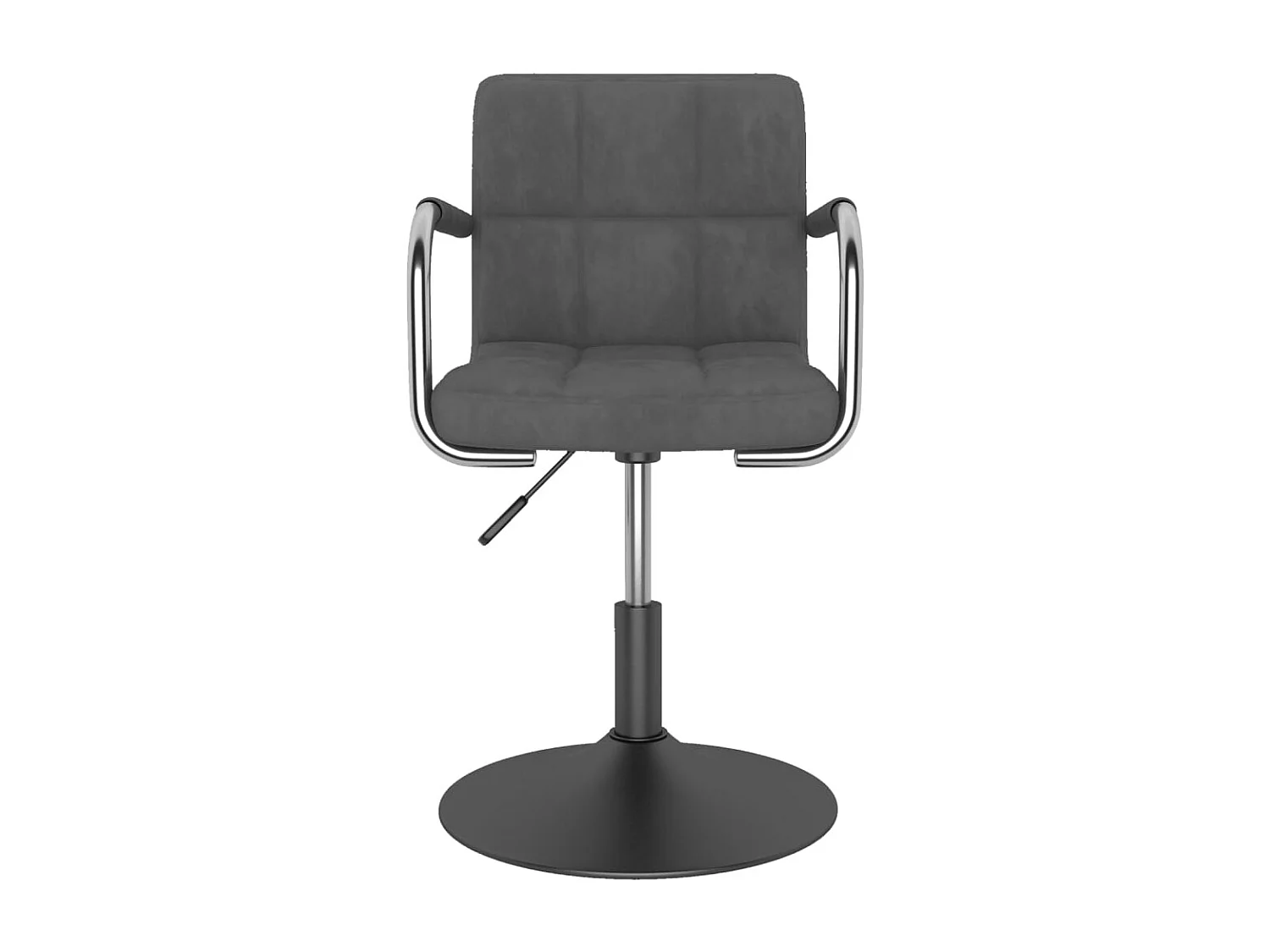 Chaise pivotante de bureau Gris foncé Velours 18