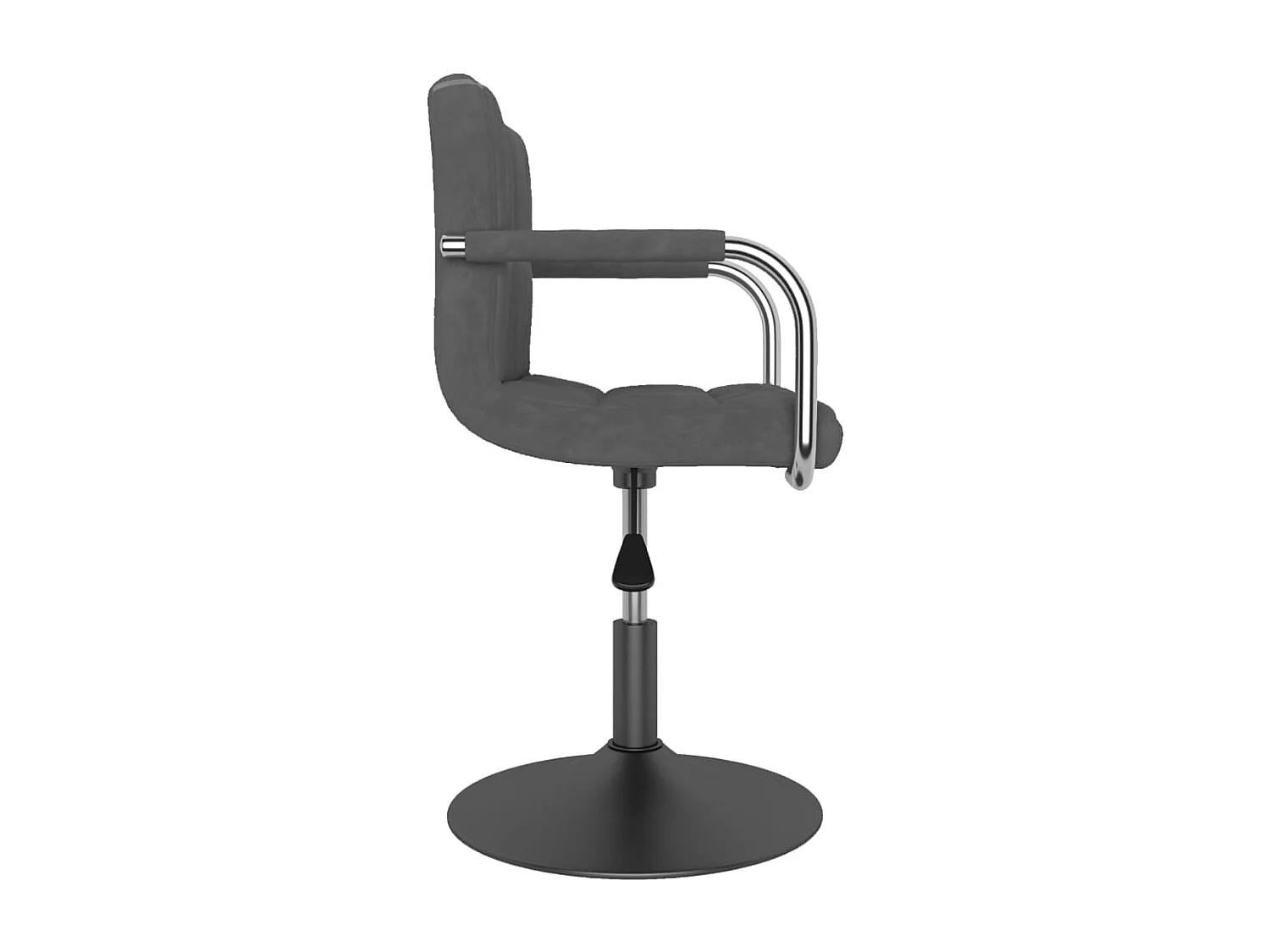 Chaise pivotante de bureau Gris foncé Velours 18