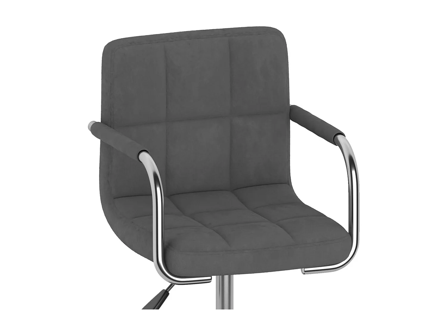 Chaise pivotante de bureau Gris foncé Velours 18