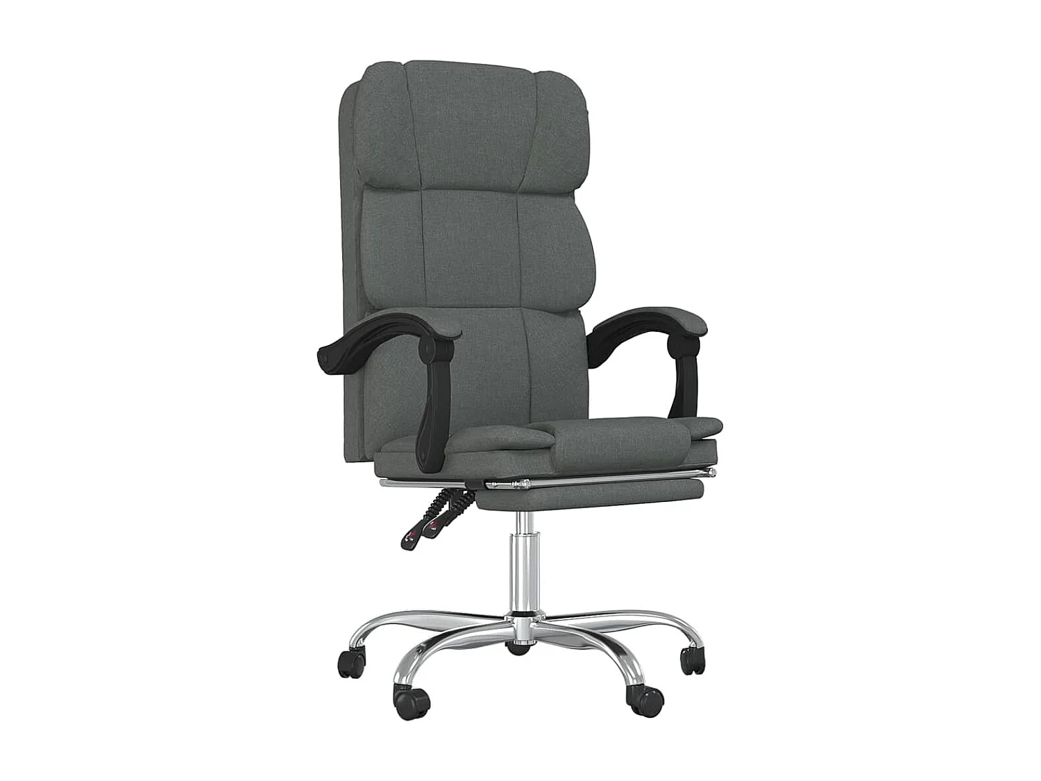 Fauteuil inclinable de bureau Gris foncé Tissu