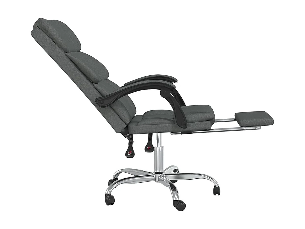 Fauteuil inclinable de bureau Gris foncé Tissu