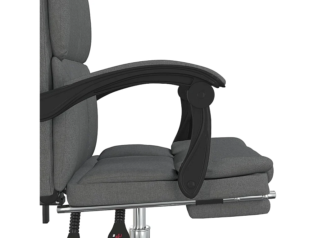 Fauteuil inclinable de bureau Gris foncé Tissu