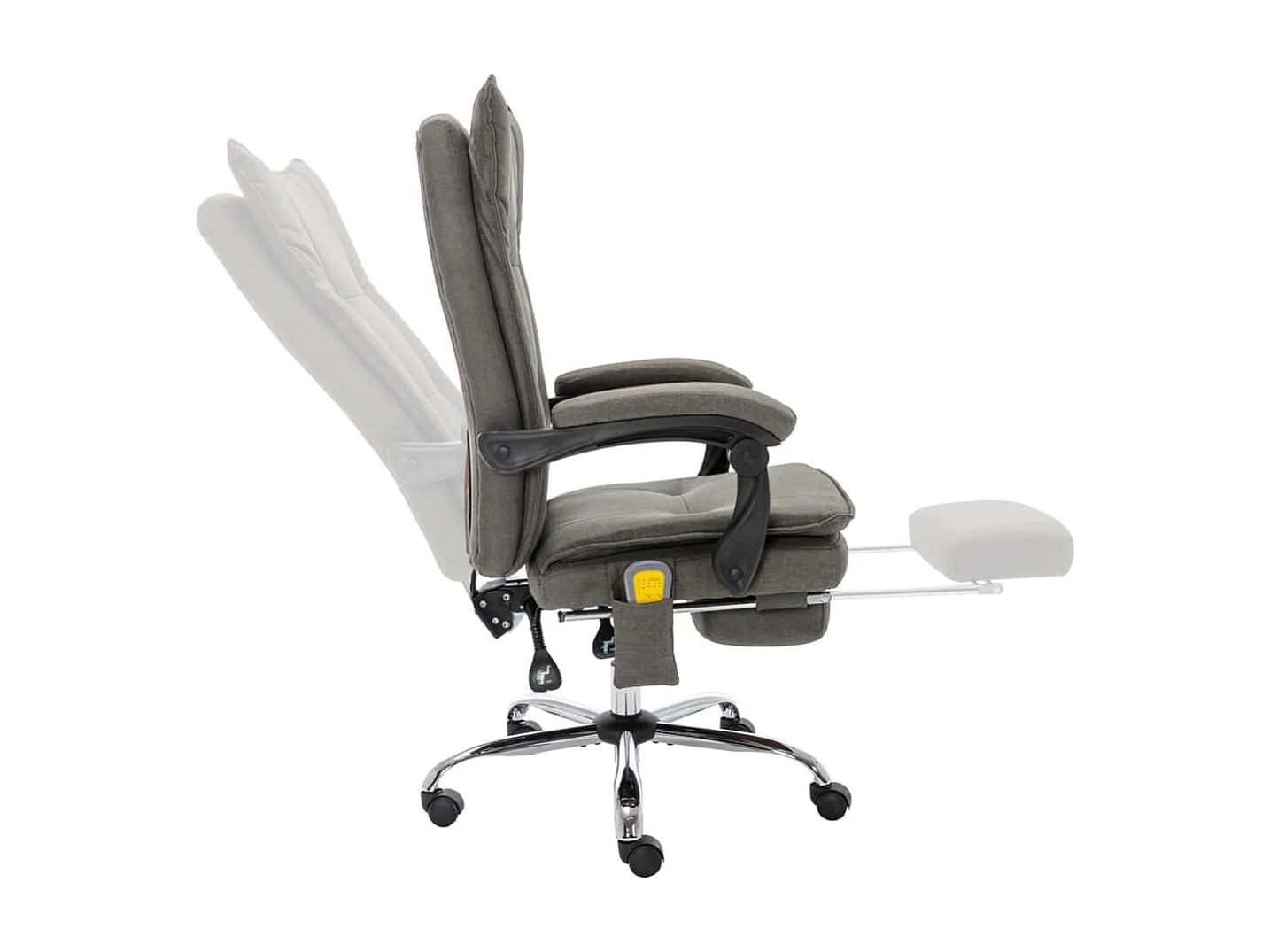 Chaise de bureau de massage Gris Tissu 4