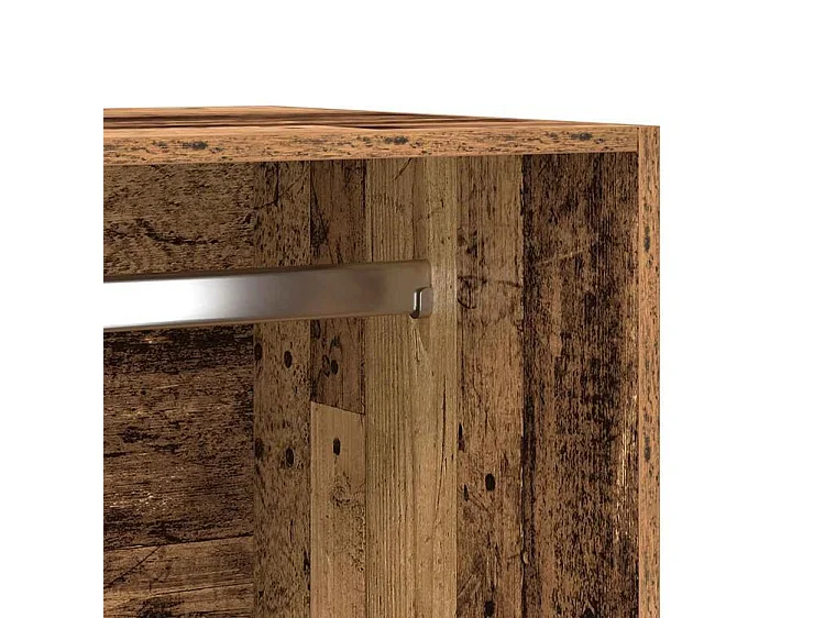 Armoire dressing 1 penderie 2 tiroir 50cm - Collection Kodok-Marron noisette