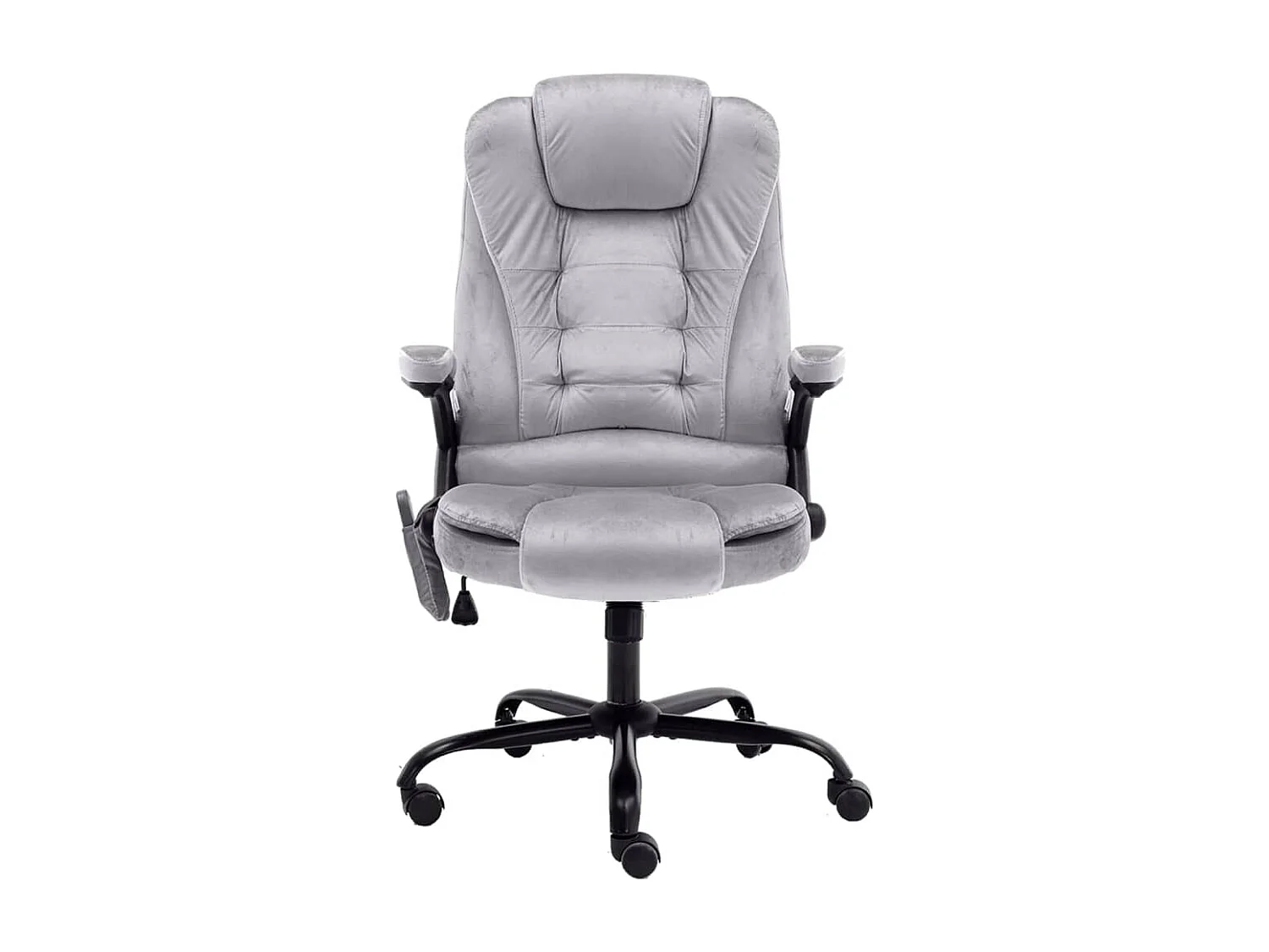 Chaise de bureau de massage Gris clair Velours