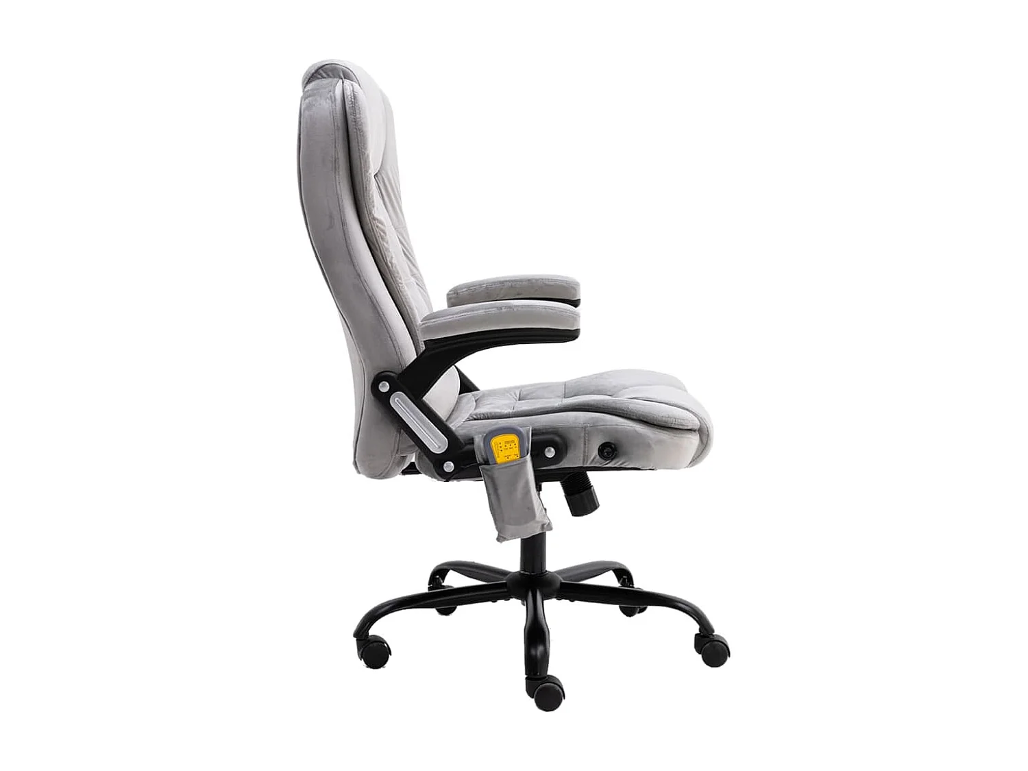 Chaise de bureau de massage Gris clair Velours