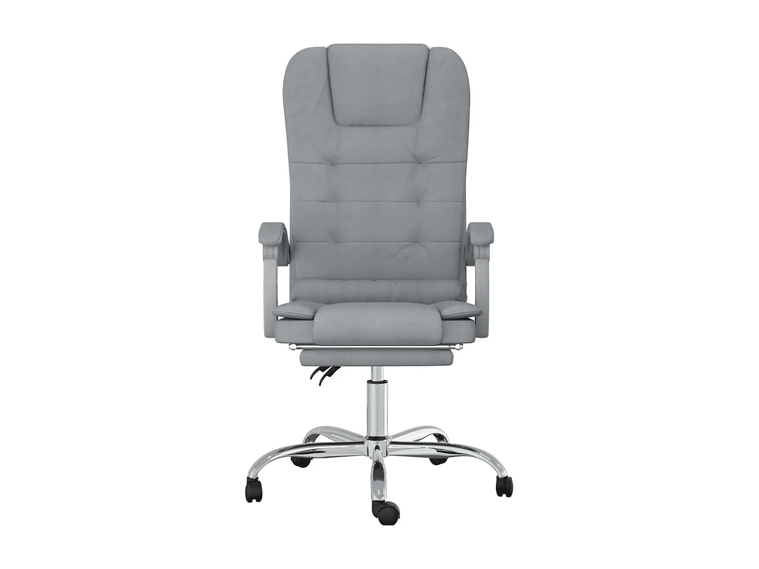 Fauteuil de massage inclinable de bureau Gris clair Tissu