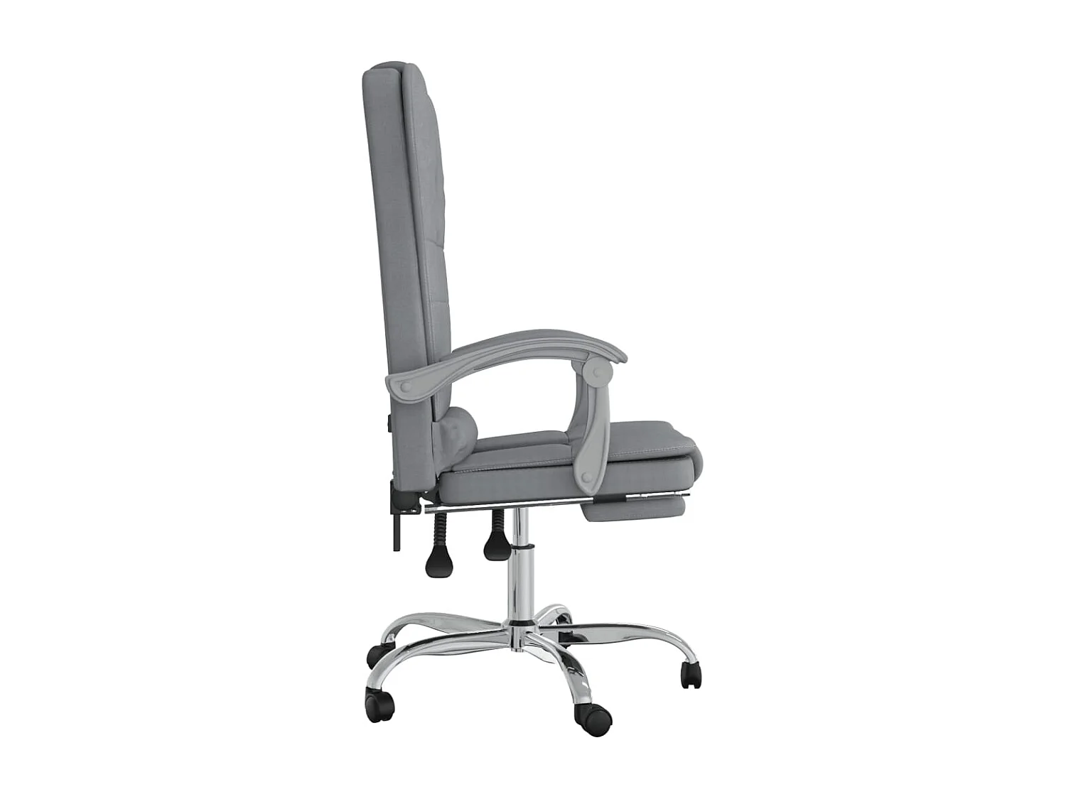 Fauteuil de massage inclinable de bureau Gris clair Tissu