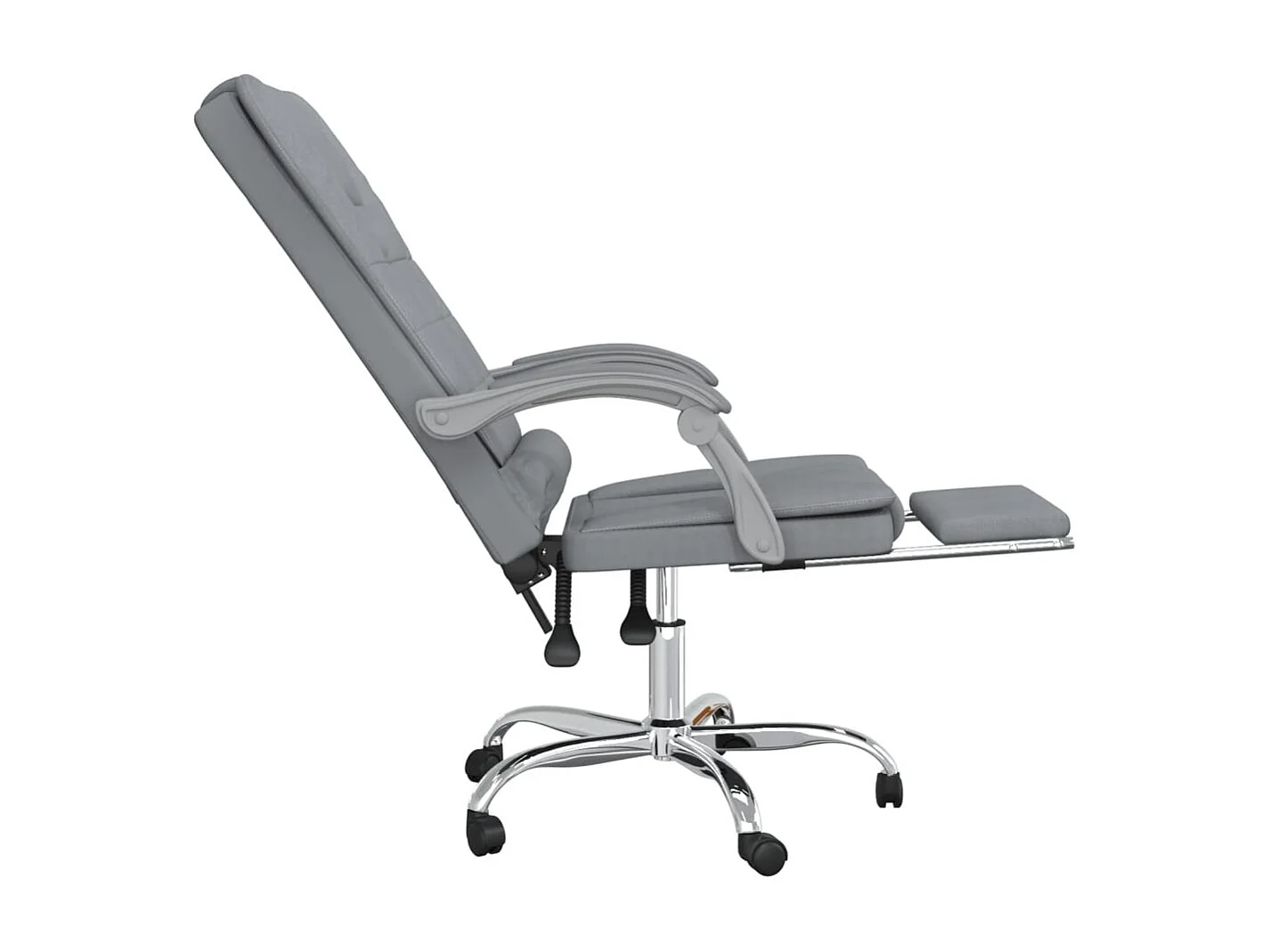 Fauteuil de massage inclinable de bureau Gris clair Tissu