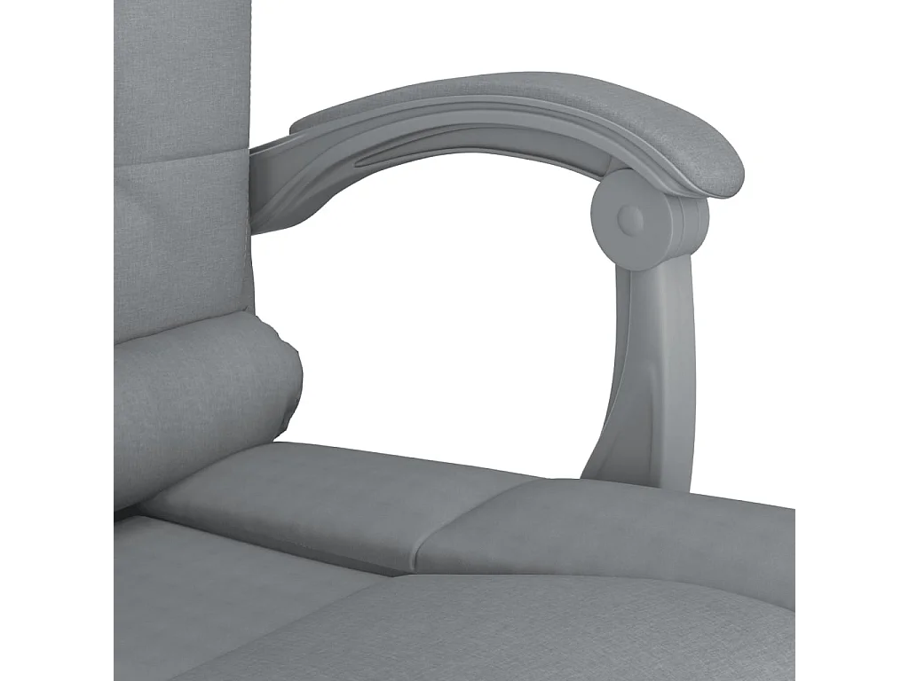 Fauteuil de massage inclinable de bureau Gris clair Tissu