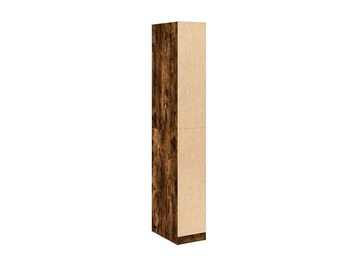 Armoire dressing 1 penderie 2 tiroir 30cm - Collection Kodok-Marron fumé