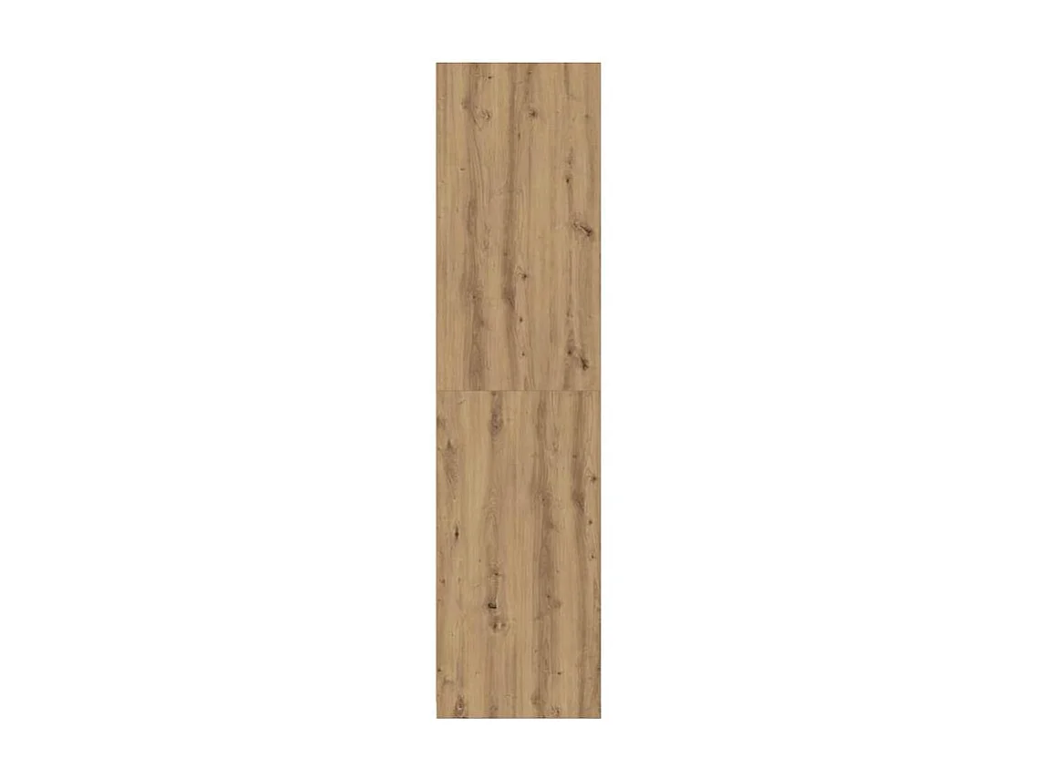 Armoire dressing 1 penderie 3 étagère 100cm - Collection Klozer-Marron clair