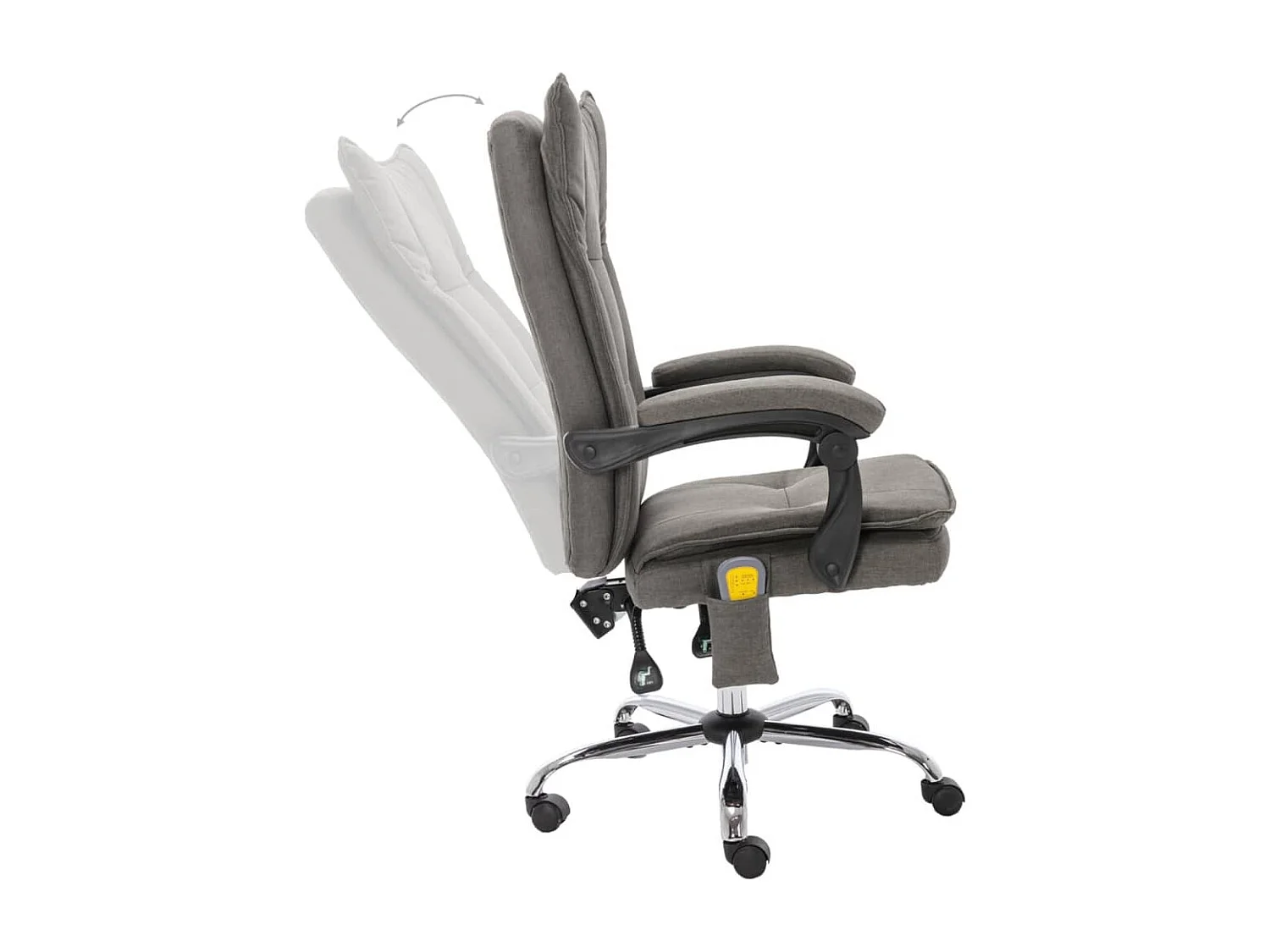 Chaise de bureau de massage Gris Tissu 3