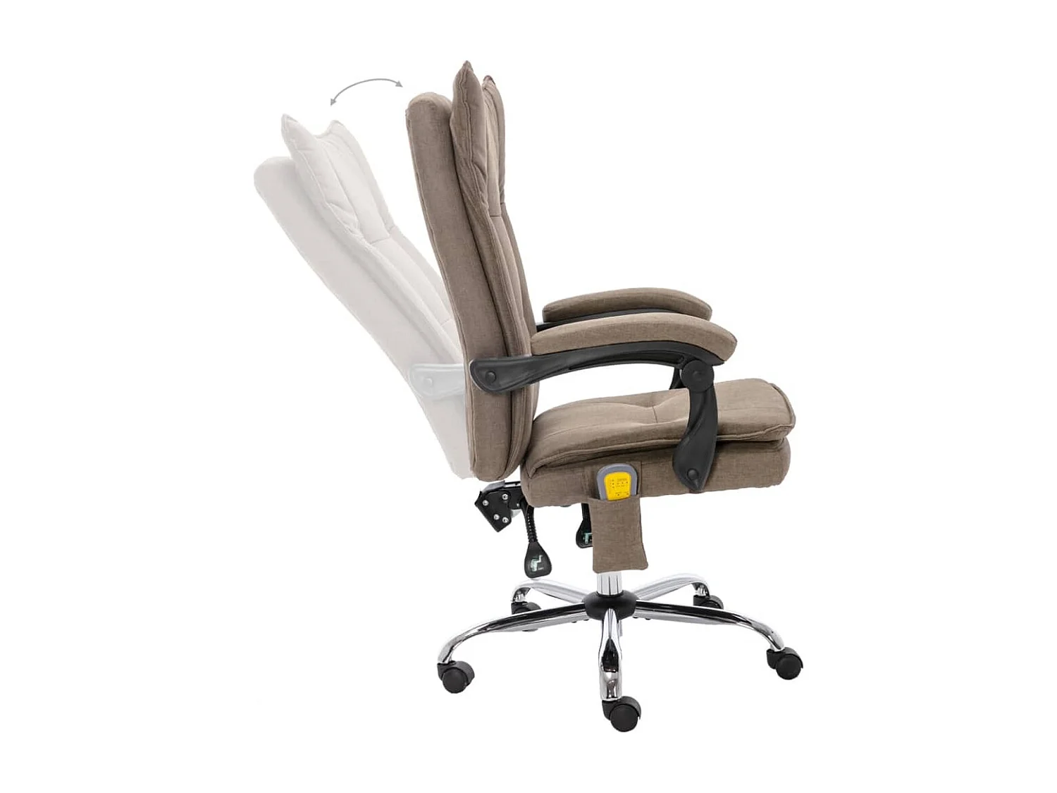 Chaise de bureau de massage Taupe Tissu