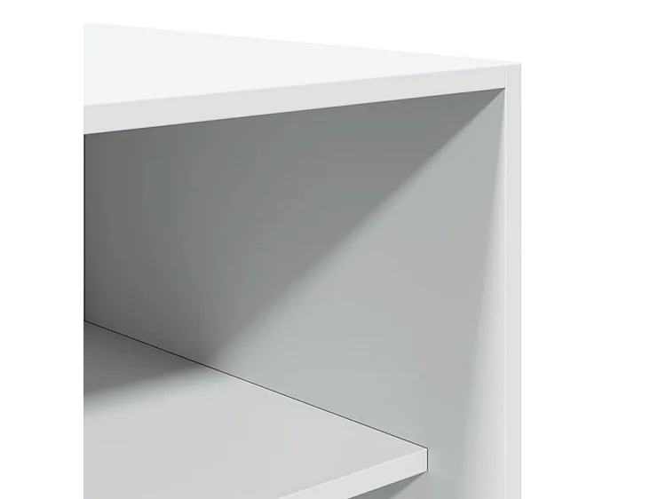 Armoire dressing 2 penderie 1 étagère 100cm - Collection Laker-Blanc