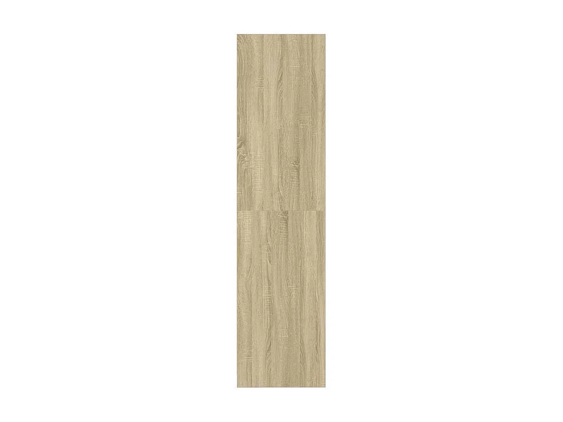 Armoire dressing 2 penderie 1 étagère 80cm - Collection Laker-Chêne clair