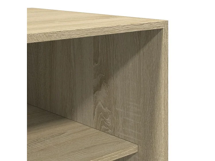 Armoire dressing 2 penderie 1 étagère 80cm - Collection Laker-Chêne clair