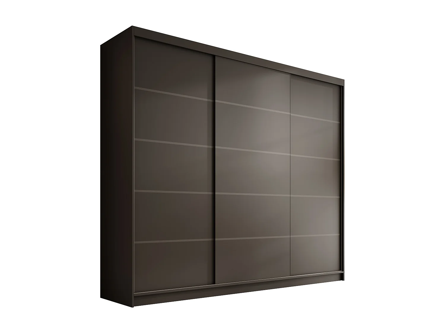 Armoire coulissante 3 portes ANLY 250cm – Grand dressing moderne et fonctionne-Noir