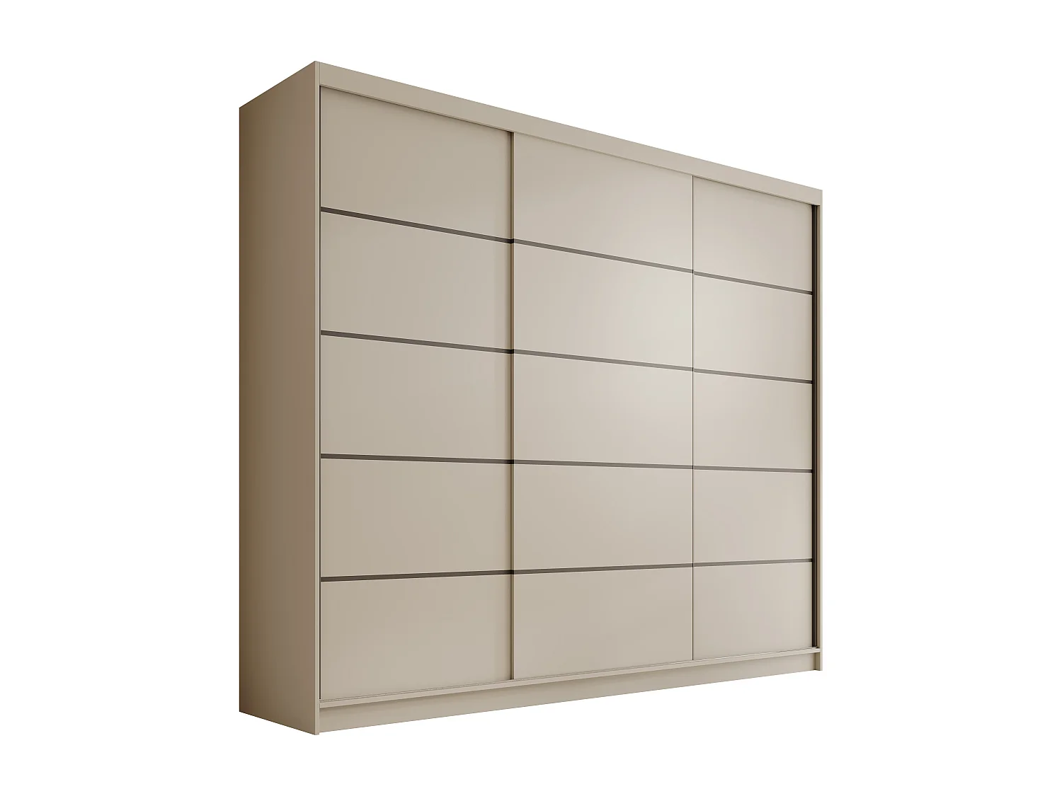 Armoire coulissante 3 portes ANLY 250cm – Grand dressing moderne et fonctionne-Noir