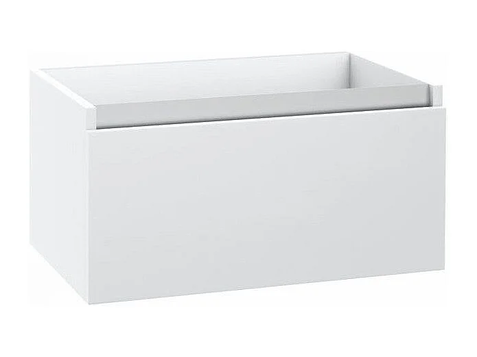 Meuble de salle de bain bois laqué blanc 1 tiroir Teph L 70cm