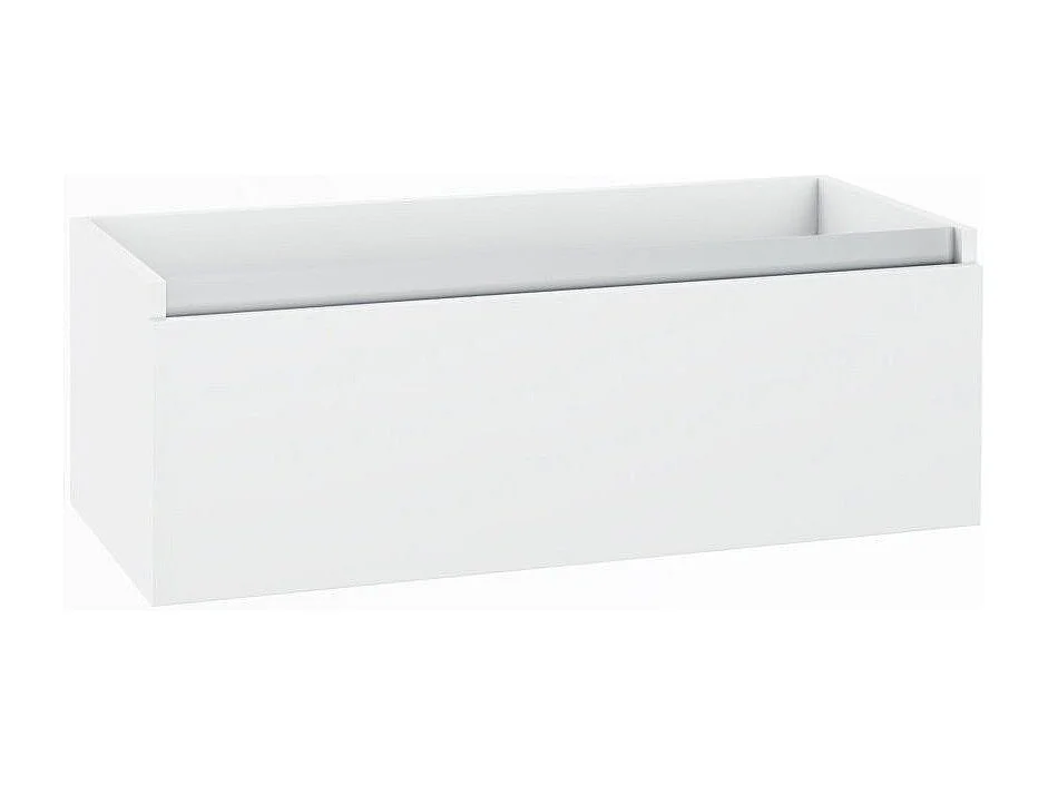 Meuble de salle de bain bois laqué blanc 1 tiroir Teph L 100cm