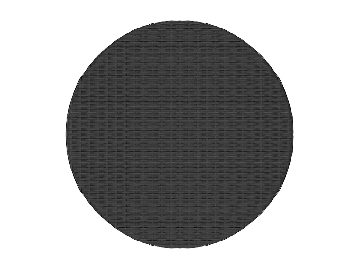 Table à thé Noir 68x68x30 Résine tressée