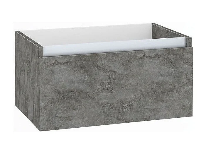 Meuble de salle de bain mélaminé gris oxyde 1 tiroir Teph L 70cm