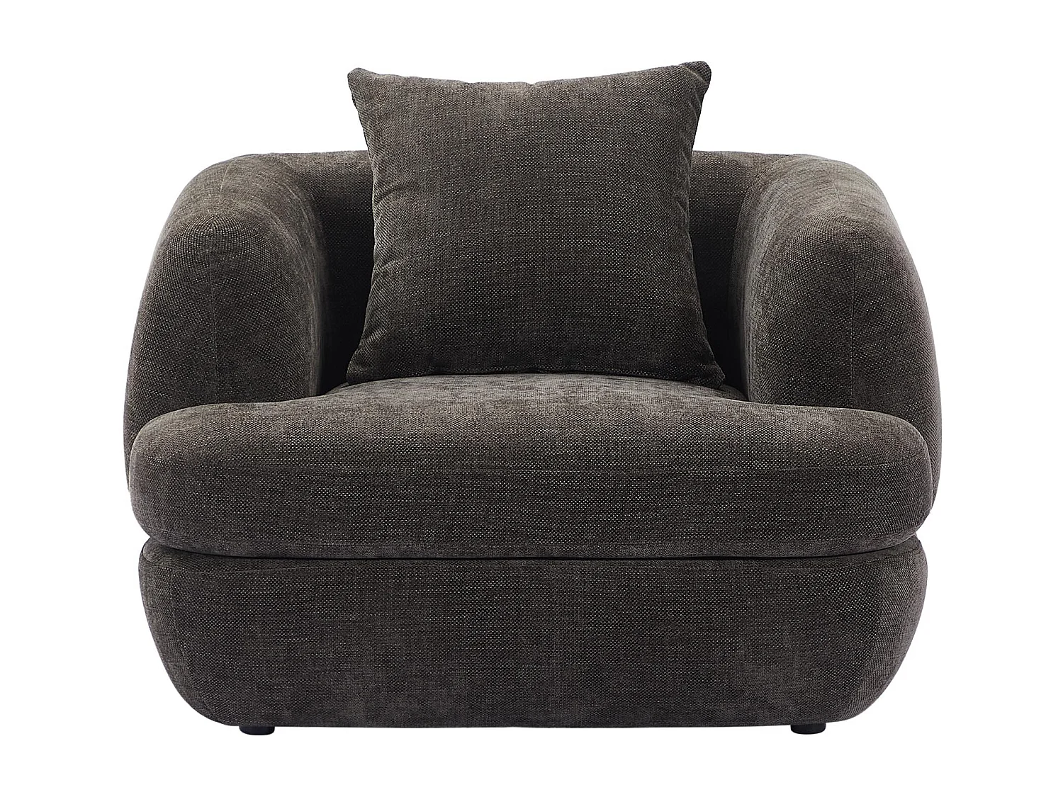 Fauteuil en tissu texturé marron PIMODI