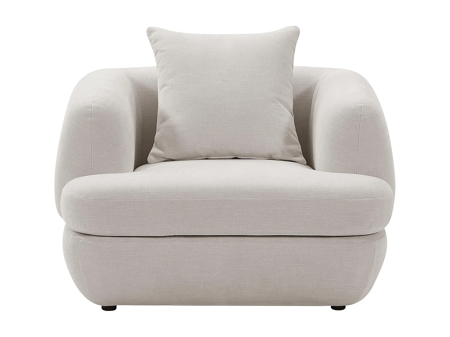 Fauteuil en tissu texturé beige PIMODI