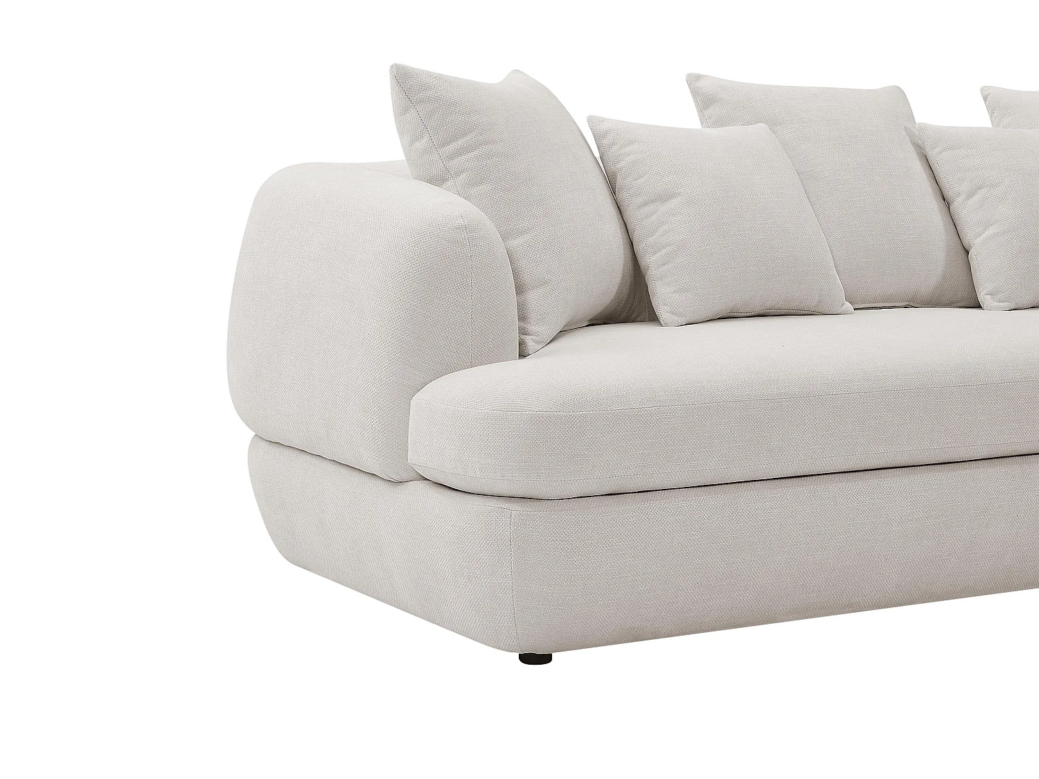Canapé 3 places en tissu texturé beige PIMODI