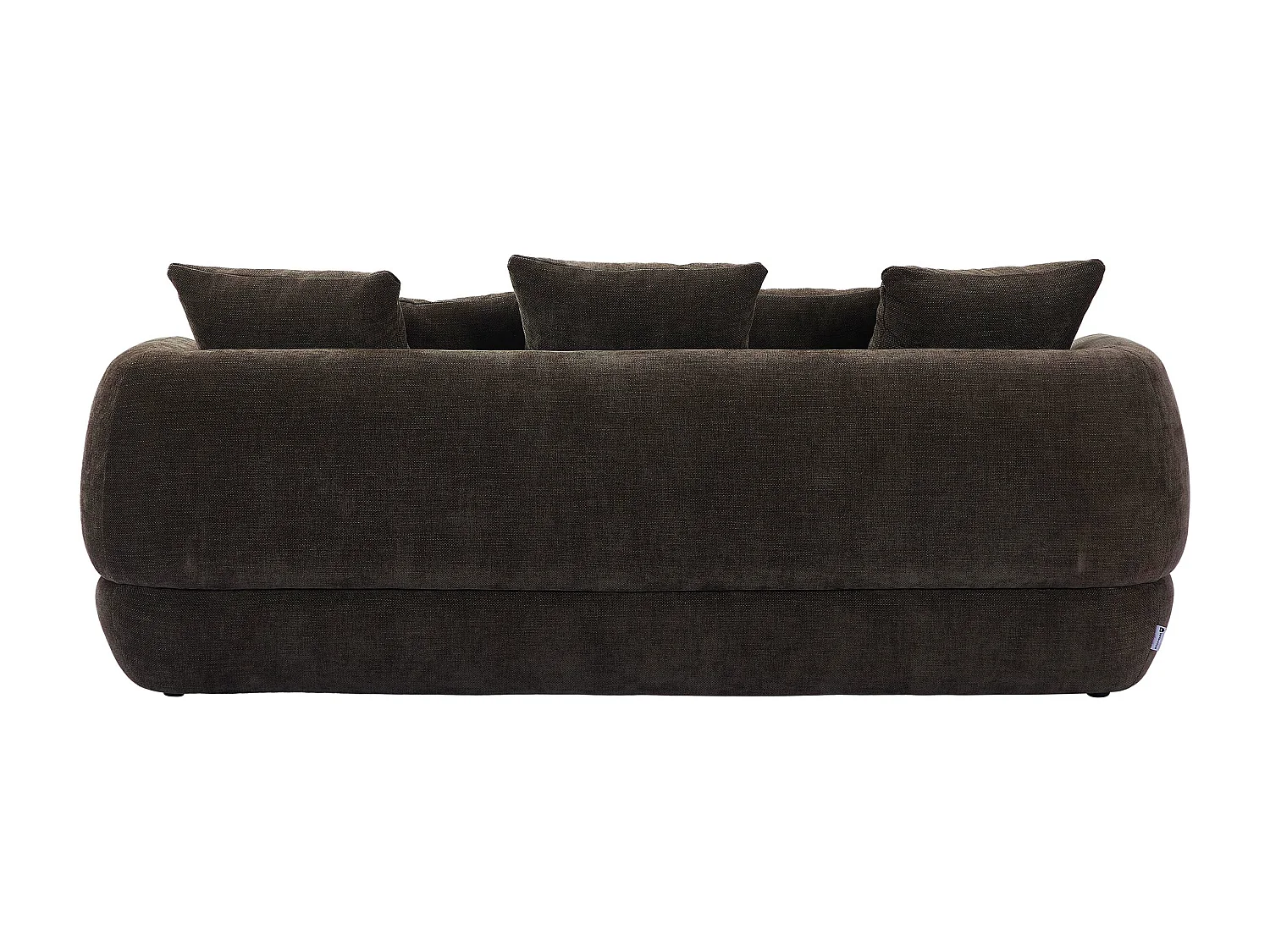 Canapé 3 places en tissu texturé marron PIMODI