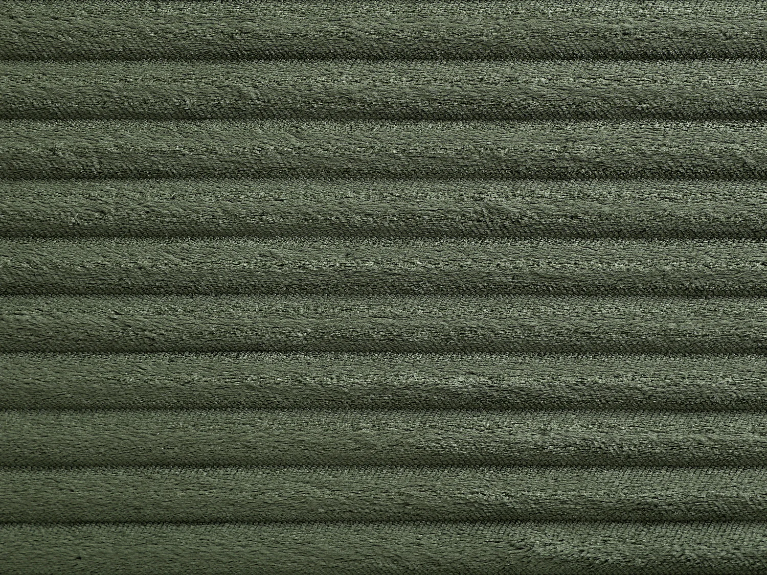 Canapé d'angle droit compressé en velours côtelé grosses côtes vert kaki DOREPA