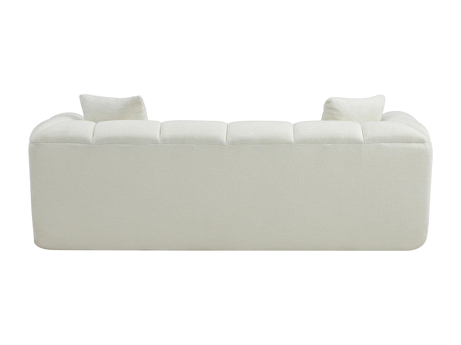 Canapé 3 places compressé en tissu crème NARAMU