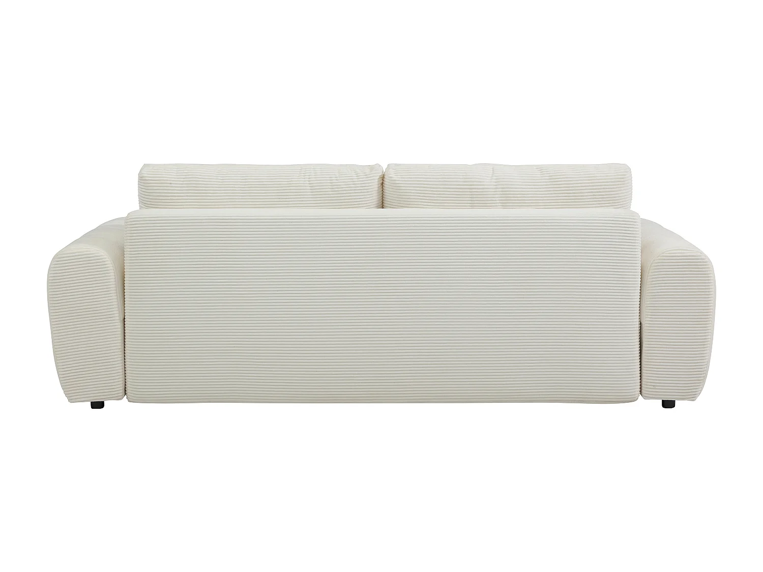 Canapé 3 places convertible en tissu crème BADOTA